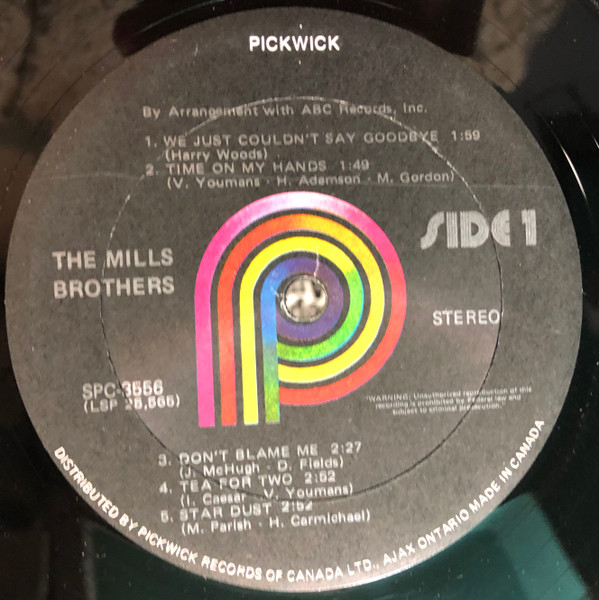 The Mills Brothers - The Mills Brothers (LP, Comp) (Mint (M)) - Image 3