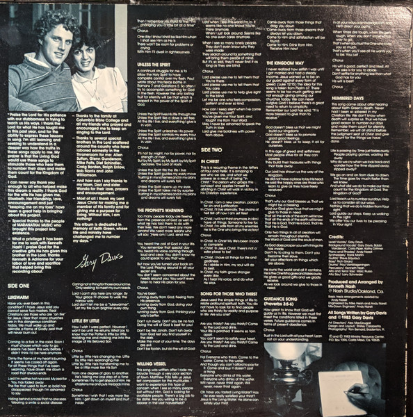 Gary Davis (15) - Numbered Days (LP) (Mint (M)) - Image 2