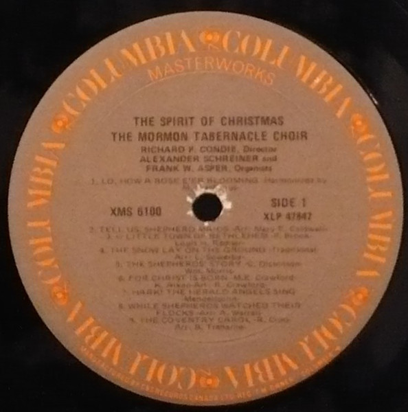 Mormon Tabernacle Choir - The Spirit Of Christmas: Christmas Carols Sung By The Mormon Tabernacle Choir (LP, RE) (Mint (M)) - Image 2