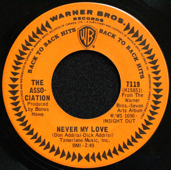 The Association (2) - Windy / Never My Love (7") (Near Mint (NM or M-)) - Image 2