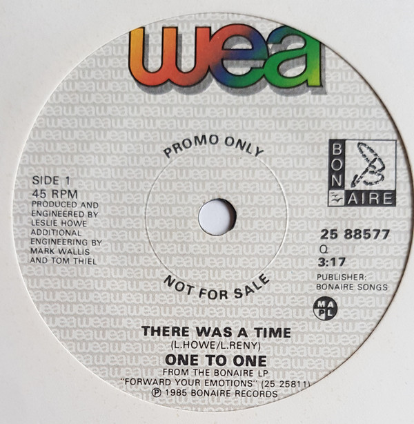 One To One - There Was A Time (7", Promo) (Near Mint (NM or M-)) - Image 3