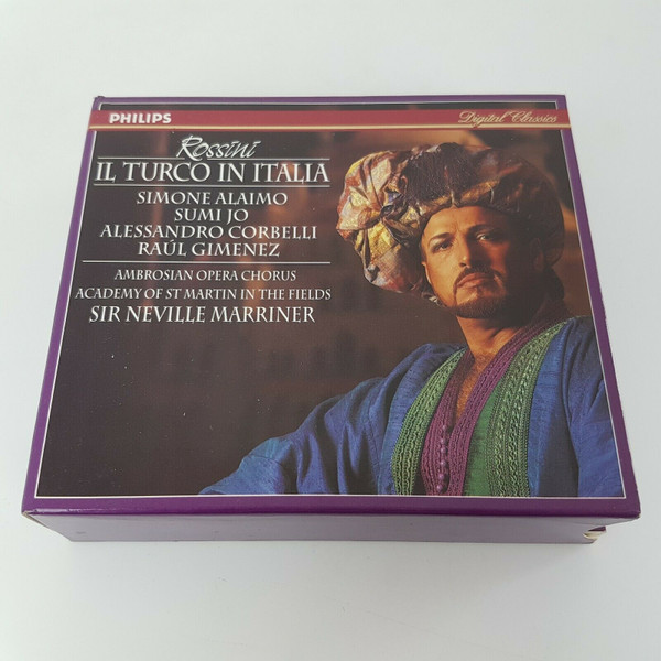 Gioacchino Rossini - Simone Alaimo, Sumi Jo, Alessandro Corbelli, Raul Gimenez, The Ambrosian Opera Chorus, The Academy Of St. Martin-in-the-Fields, Sir Neville Marriner - Il Turco In Italia (2xCD, Album + Box, Sli) (Near Mint (NM or M-))