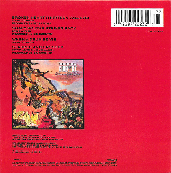 Big Country - Broken Heart (Thirteen Valleys) (CD, EP) (Near Mint (NM or M-)) - Image 2