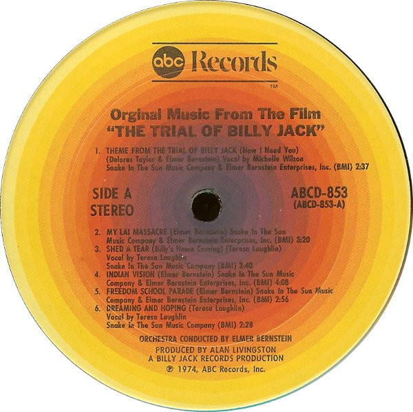 Elmer Bernstein - Original Music From The Film The Trial Of Billy Jack (LP, Album) (Mint (M)) - Image 3