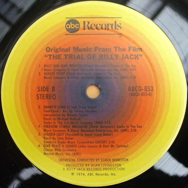 Elmer Bernstein - Original Music From The Film The Trial Of Billy Jack (LP, Album) (Mint (M)) - Image 4