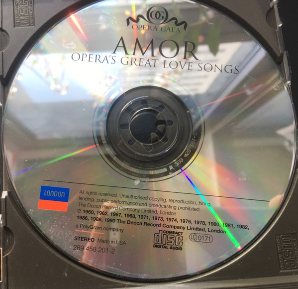 Montserrat Caballé, José Carreras, Franco Corelli, Placido Domingo, Mirella Freni, Marilyn Horne, Kiri Te Kanawa, Luciano Pavarotti, Joan Sutherland, Renata Tebaldi - Amor (Opera's Great Love Songs) (CD, Comp) (Near Mint (NM or M-)) - Image 4