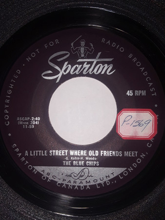 The Blue Chips (11) - A Little Street Where Old Friends Meet (7") (Very Good Plus (VG+))