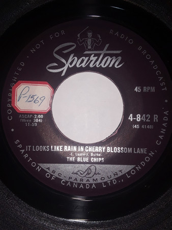 The Blue Chips (11) - A Little Street Where Old Friends Meet (7") (Very Good Plus (VG+)) - Image 2