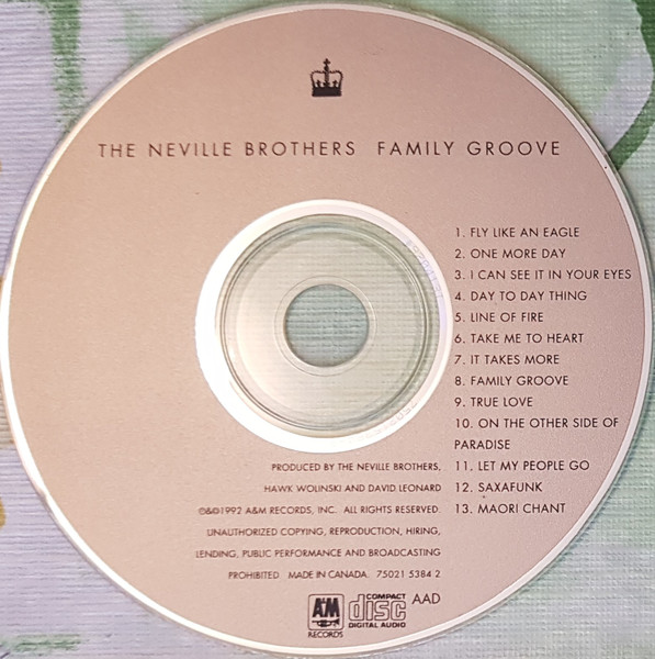The Neville Brothers - Family Groove (CD, Album) (Near Mint (NM or M-)) - Image 3
