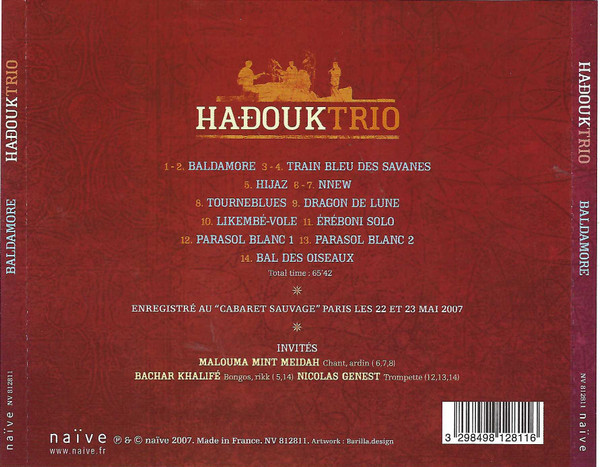 Hadouk Trio - Baldamore (CD, Album) (Near Mint (NM or M-)) - Image 2