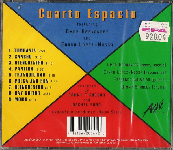 Cuarto Espacio Featuring Omar Hernández (2) And Ernán López-Nussa - Cuarto Espacio (CD, Album) (Near Mint (NM or M-)) - Image 2