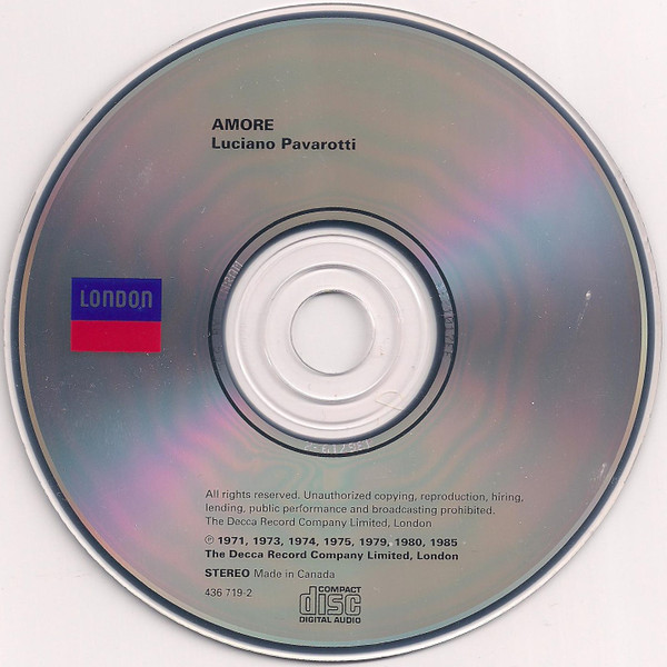 Luciano Pavarotti - Amore (CD, Comp) (Near Mint (NM or M-)) - Image 2
