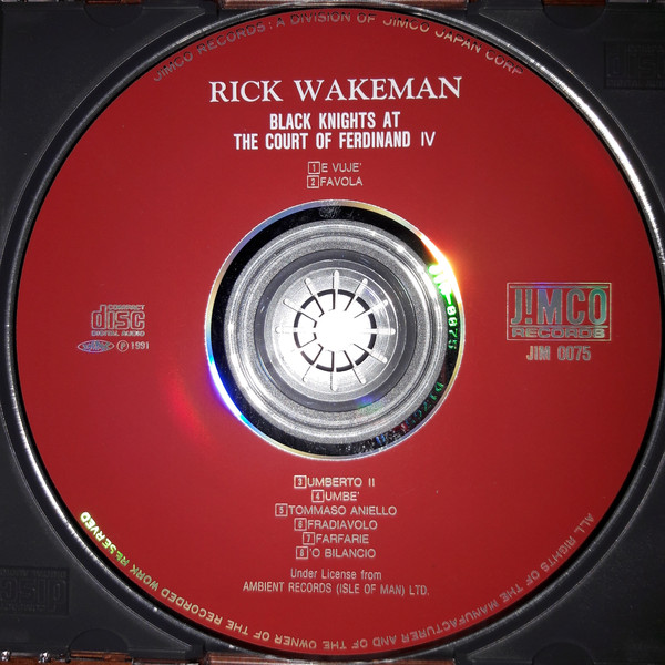 Rick Wakeman & Mario Fasciano - Black Knights At The Court Of Ferdinand IV (CD, Album) (Mint (M)) - Image 3