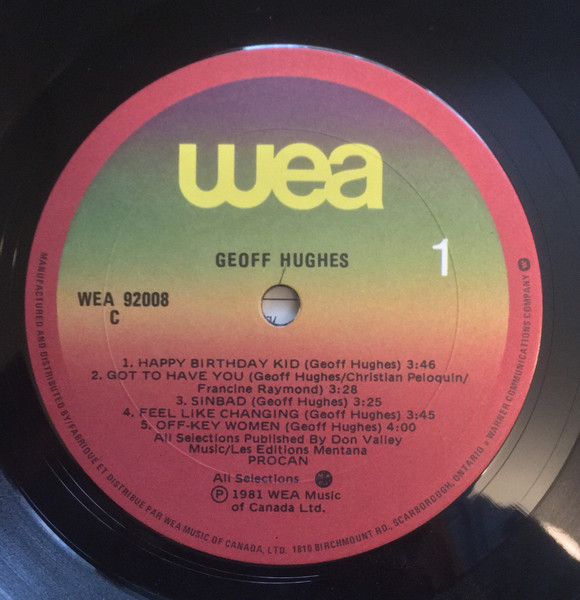 Geoff Hughes - Geoff Hughes (LP, Album) (Mint (M)) - Image 3