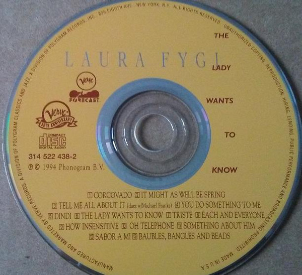 Laura Fygi - The Lady Wants To Know (CD, Album) (Near Mint (NM or M-)) - Image 2