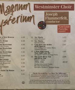 Alternative view of Westminster Choir, Joseph Flummerfelt - O Magnum Mysterium (CD, Album, RE) (Near Mint (NM or M-))