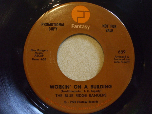 Blue Ridge Rangers - Jambalaya (On The Bayou) / Working On A Building (7", Single, Promo) (Very Good Plus (VG+)) - Image 2