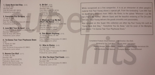 Paul Young - Super Hits (CD, Comp) (Mint (M)) - Image 3