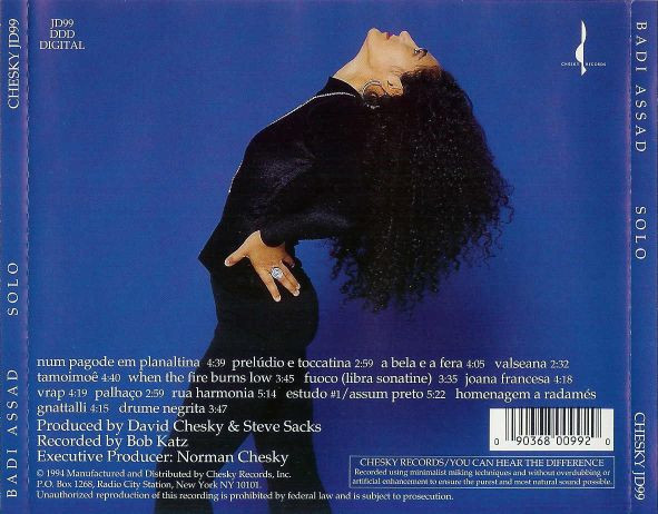 Badi Assad - Solo (CD, Album) (Near Mint (NM or M-)) - Image 2
