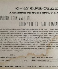 Alternative view of Roy Drusky / Leon McAuliffe And His Cimarron Boys / Darrell McCall / Johnny Horton - C&W Special, A Tribute To Music City U.S.A. (7", EP, Comp) (Very Good Plus (VG+))