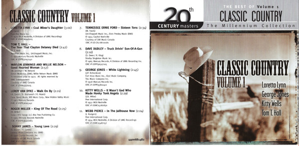 Various - The Best Of Classic Country Volume 1 (CD, Comp) (Near Mint (NM or M-)) - Image 2