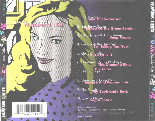 Various - Number 1 Hits - The 60's Decade Volume 1 (CD, Comp) (Mint (M)) - Image 2