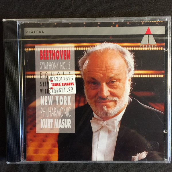 Ludwig van Beethoven, New York Philharmonic, Kurt Masur, Sylvia McNair, Will Quadflieg - Symphony No. 5 / Egmont (CD, RE) (Near Mint (NM or M-)) - Image 2