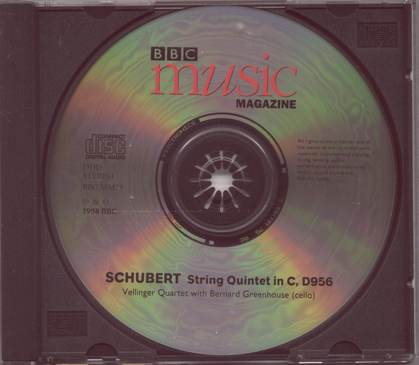 Vellinger Quartet With Bernard Greenhouse, Franz Schubert - String Quintet In C Major, D956 (CD, Album) (Near Mint (NM or M-)) - Image 4