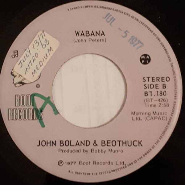 John Boland And Beothuck - The Bell Island Incident (7", Single) (Very Good Plus (VG+)) - Image 2