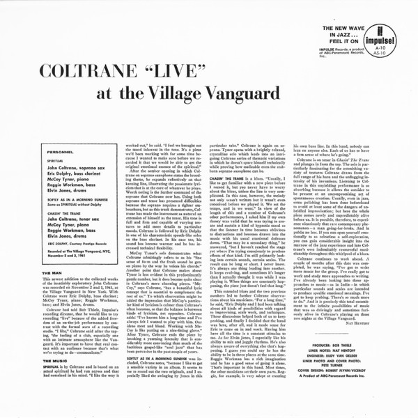 John Coltrane - "Live" At The Village Vanguard (CD, Album, RE, Dig) (Near Mint (NM or M-)) - Image 5