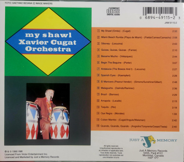Xavier Cugat And His Orchestra - My Shawl (CD, Album, RE) (Near Mint (NM or M-)) - Image 2
