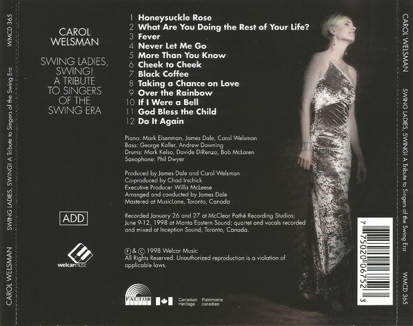 Carol Welsman - Swing Ladies, Swing! (CD) (Near Mint (NM or M-)) - Image 2
