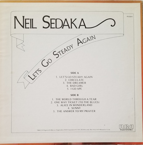 Neil Sedaka - Let's Go Steady Again (LP, Comp, Ind) (Mint (M)) - Image 2
