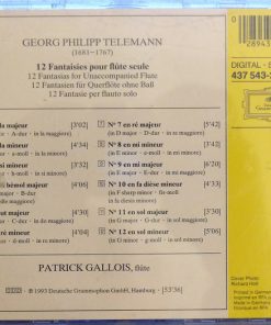 Alternative view of Georg Philipp Telemann, Patrick Gallois - Fantaisies Pour Flûte Seule (CD) (Near Mint (NM or M-))