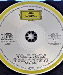 Georg Philipp Telemann, Patrick Gallois - Fantaisies Pour Flûte Seule (CD) (Near Mint (NM or M-)) - Image 3