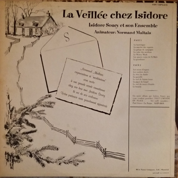 Isidore Soucy Et Son Ensemble - La Veillée Chez Isidore (LP, Album) (Mint (M)) - Image 2