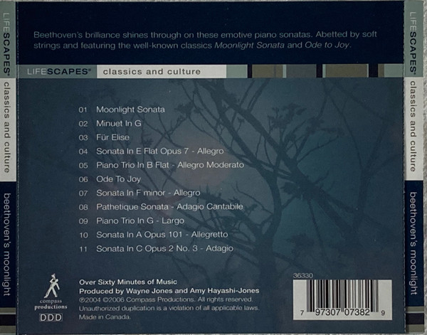 Wayne Jones (2), Amy Hayashi-Jones - Beethoven's Moonlight (CD, Album, RE) (Mint (M)) - Image 2