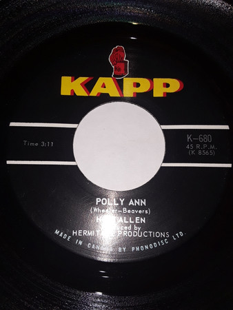 William "Hoss" Allen - Polly Ann / The Eleventh Commandment (7") (Near Mint (NM or M-))