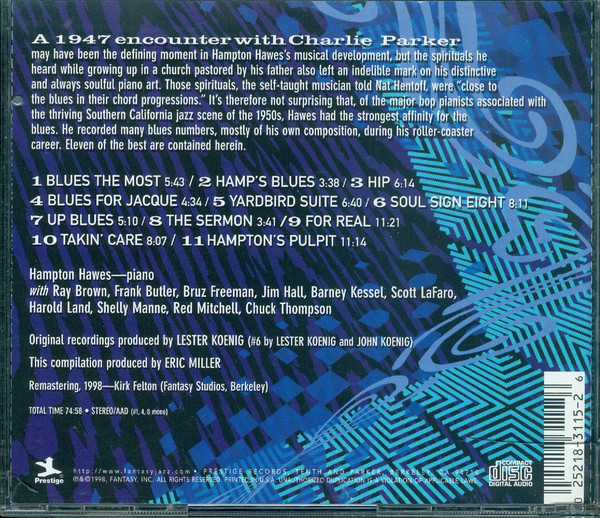 Hampton Hawes - Blues The Most (CD, Comp, RM) (Near Mint (NM or M-)) - Image 2