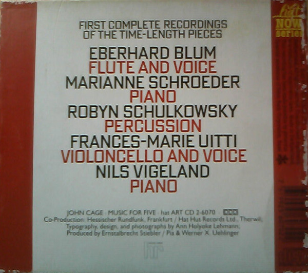 John Cage - 45' / 34'46.776" / 31'57.9864" / 27'10.554" / 26'1.1499" / 4'33" / Music For Five / Two (2xCD, Album, Sli) (Near Mint (NM or M-)) - Image 3
