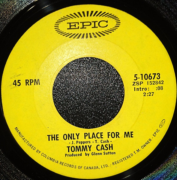 Tommy Cash - The Tears On Lincoln's Face / The Only Place For Me (7", Single) (Very Good Plus (VG+)) - Image 2