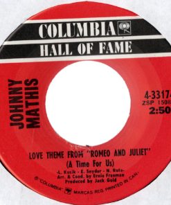 Johnny Mathis - I'll Never Fall In Love Again / Love Theme From "Romeo And Juliet" (A Time For Us) (7", RE) (Very Good Plus (VG+))