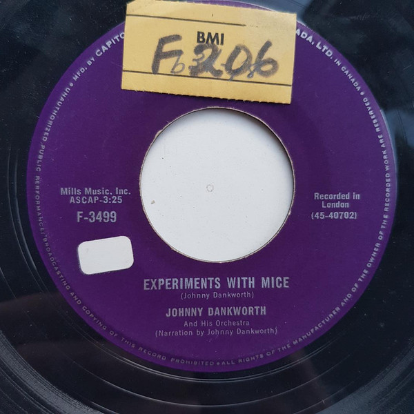 The John Dankworth Orchestra - Experiments With Mice / Applecake (7", Single) (Very Good (VG)) - Image 2