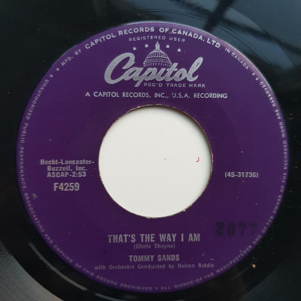 Tommy Sands - I'll Be Seeing You (7", Single) (Very Good (VG)) - Image 2