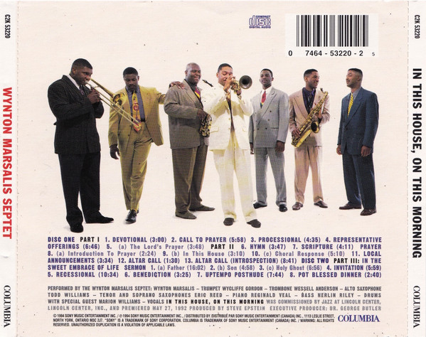Wynton Marsalis Septet - In This House, On This Morning (2xCD, Album) (Near Mint (NM or M-)) - Image 3