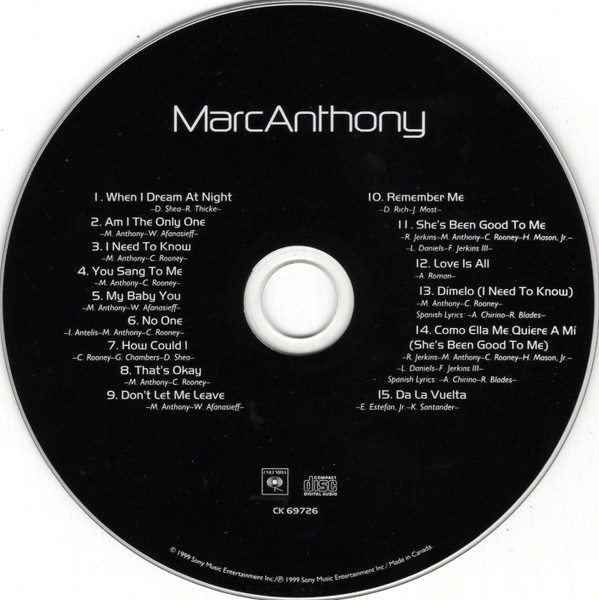 Marc Anthony - Marc Anthony (CD, Album) (Near Mint (NM or M-)) - Image 3