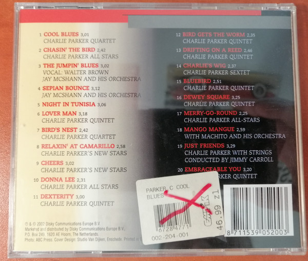 Charlie Parker - Cool Blues (CD, Comp) (Near Mint (NM or M-)) - Image 2