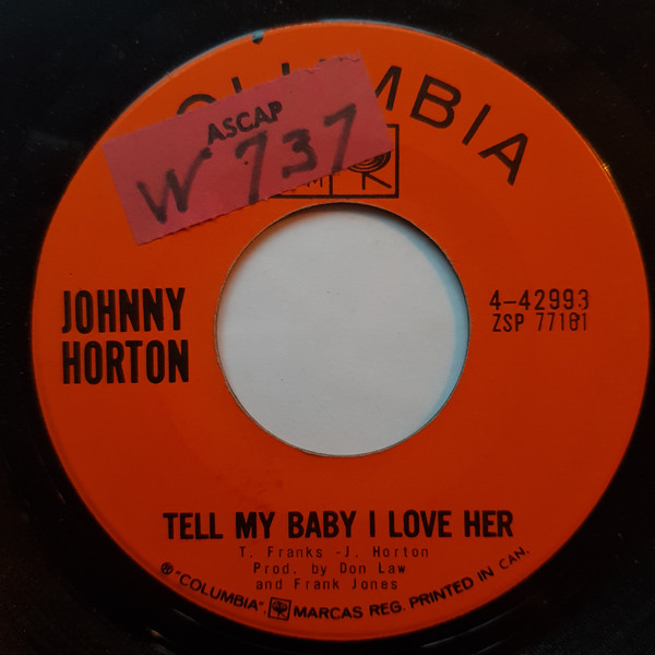Johnny Horton - Hooray For That Little Difference / Tell My Baby I Love Her (7", Single) (Very Good (VG)) - Image 2
