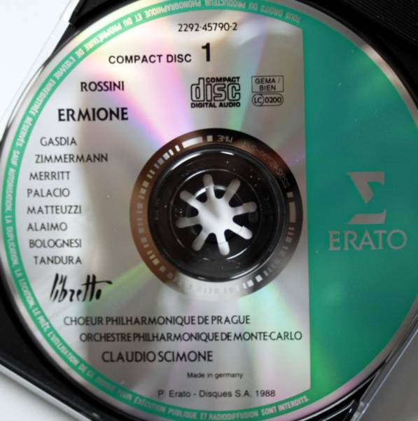 Gioacchino Rossini - Cecilia Gasdia / Margarita Zimmermann / Chris Merritt, Prague Philharmonic Chorus, Orchestre Philharmonique De Monte-Carlo, Claudio Scimone - Ermione (2xCD, Album, RE + Box, Sli) (Near Mint (NM or M-)) - Image 3