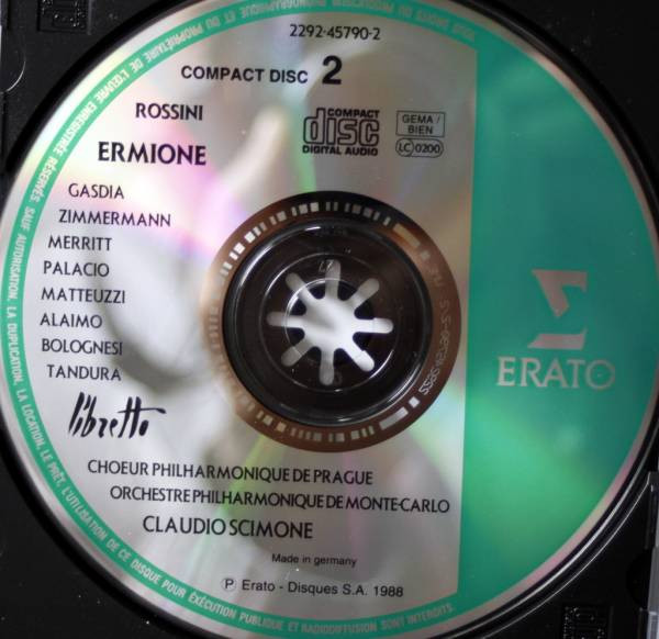 Gioacchino Rossini - Cecilia Gasdia / Margarita Zimmermann / Chris Merritt, Prague Philharmonic Chorus, Orchestre Philharmonique De Monte-Carlo, Claudio Scimone - Ermione (2xCD, Album, RE + Box, Sli) (Near Mint (NM or M-)) - Image 4